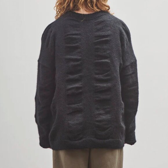 Black Crane Waterfall Sweater, Black, Medium - Picture 5 of 12